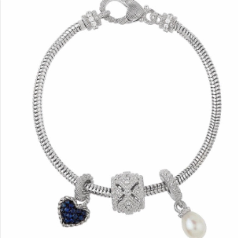 Judith Ripka Snake Chain Charm Bracelet